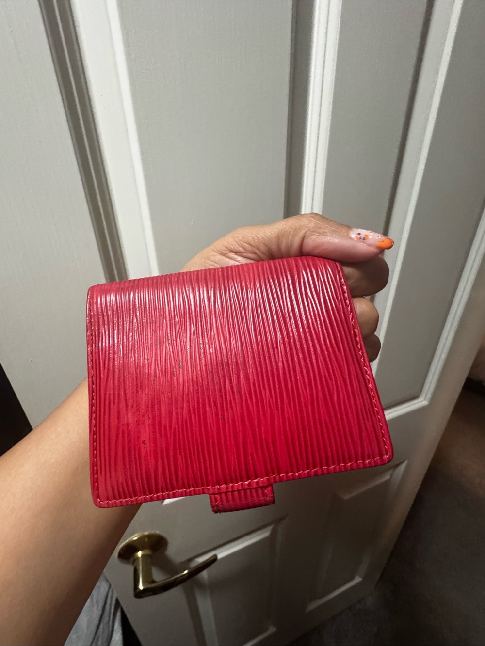 Louis Vuitton Red Epi Leather Card Holder Wallet - Picture 6 of 6